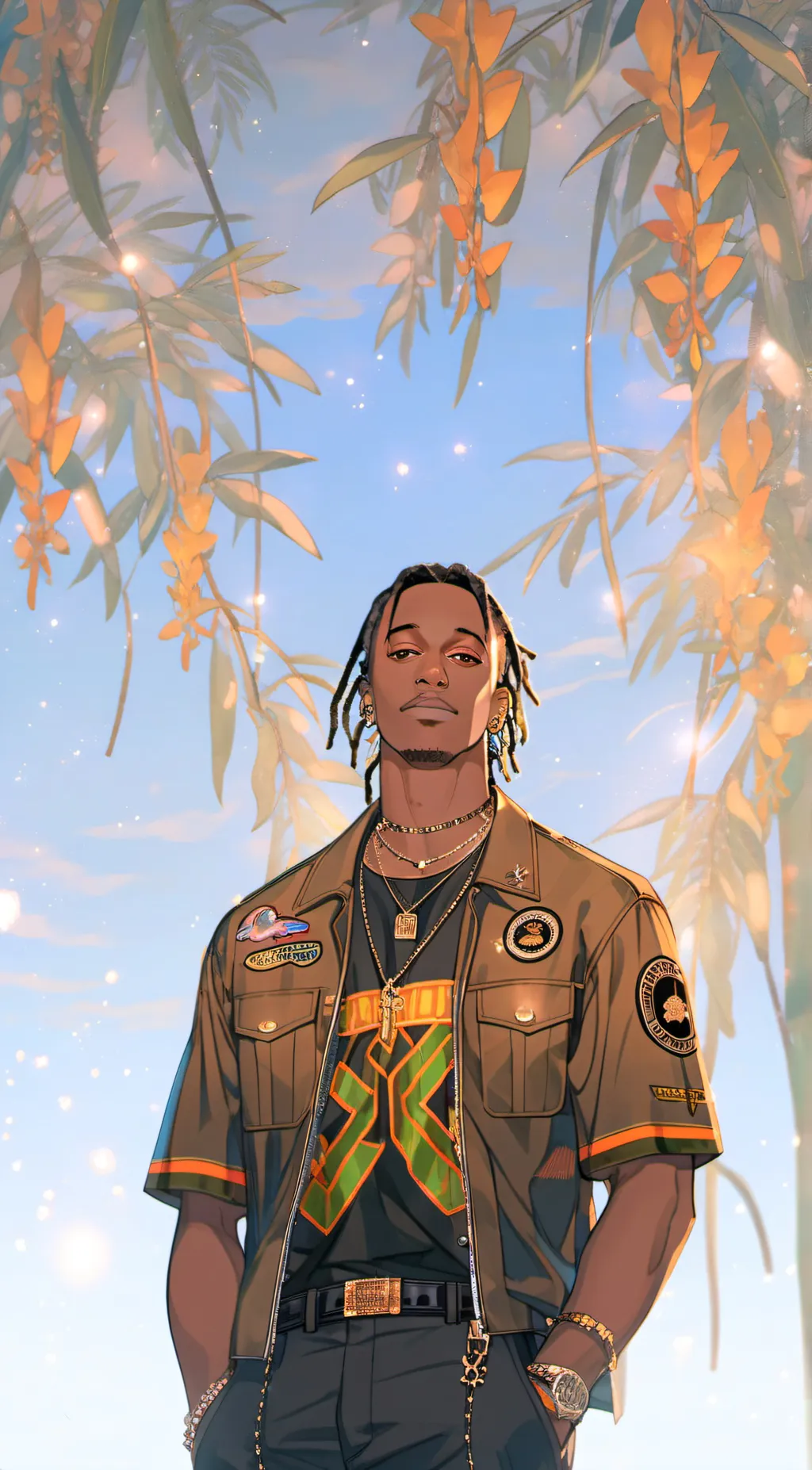 ai character: little ice background