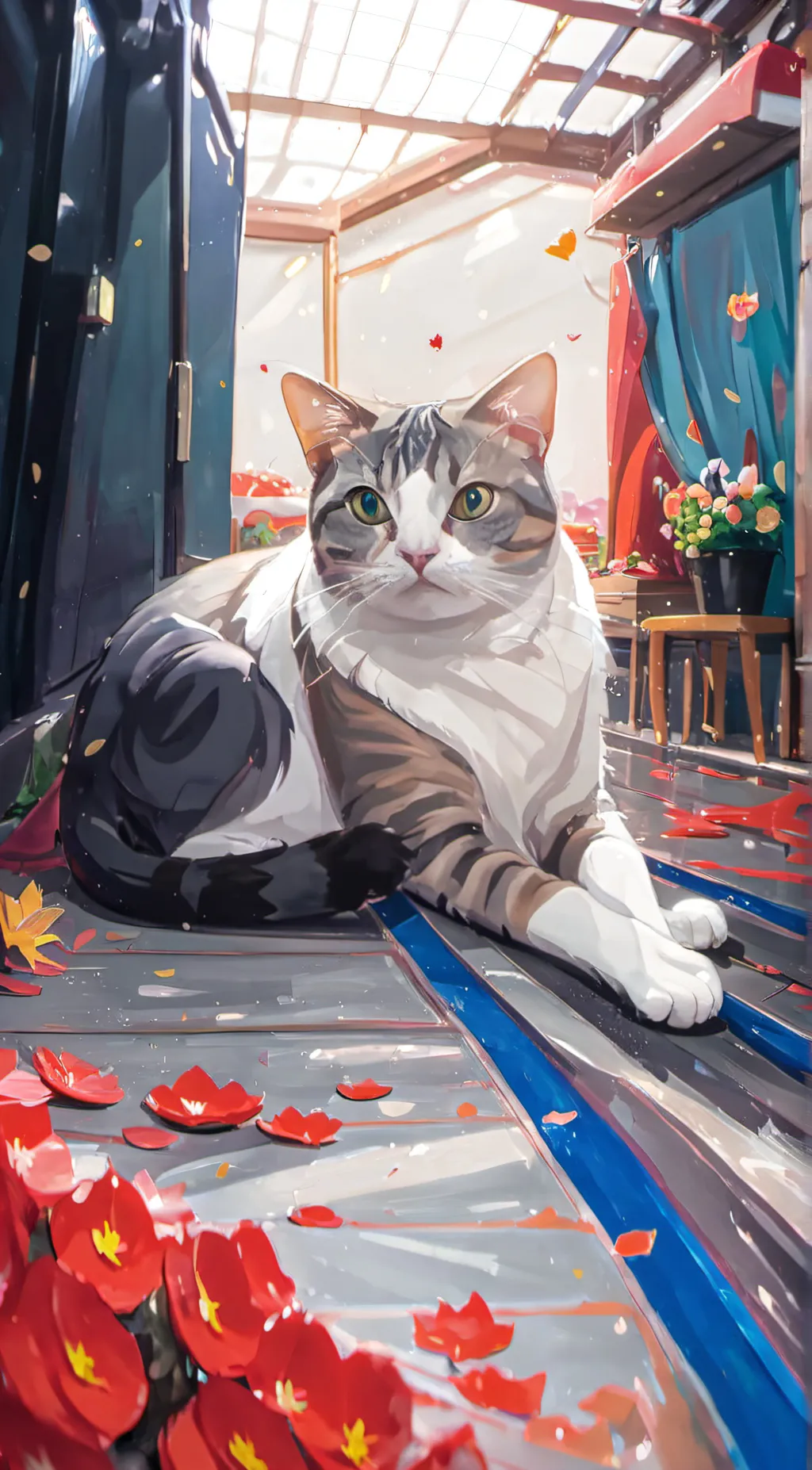 ai character: Kitty cat background