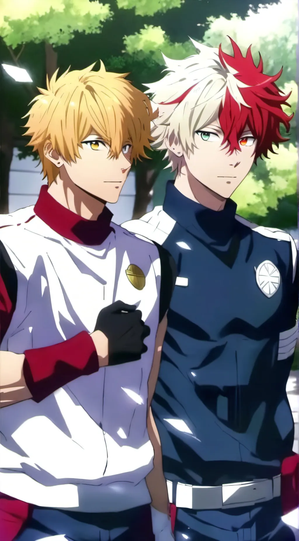 ai character: Todoroki & Bakugo background