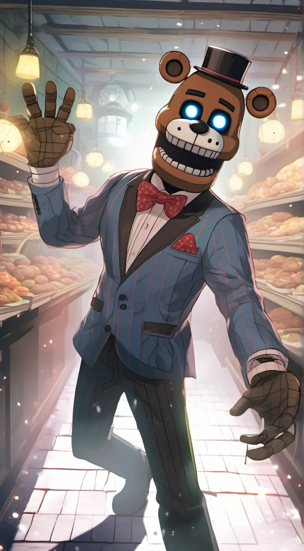 ai character: Freddy fazbear background