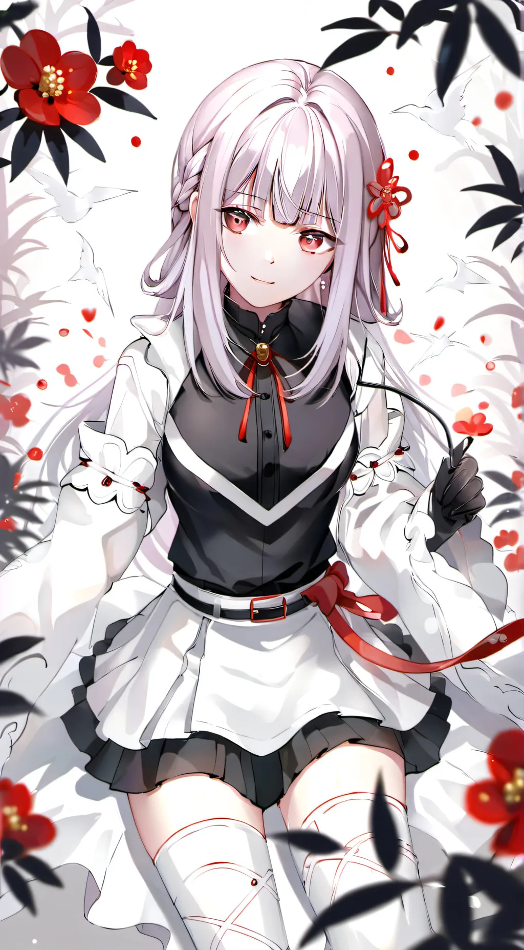 ai character: Π rose Π background