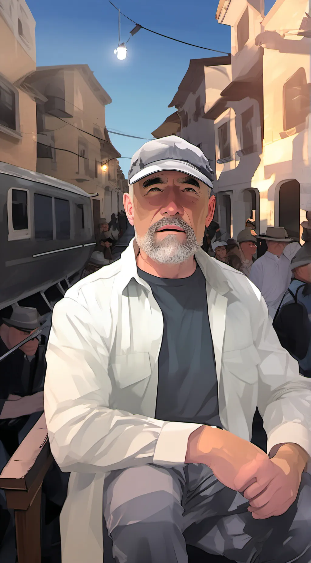 ai character: papa background