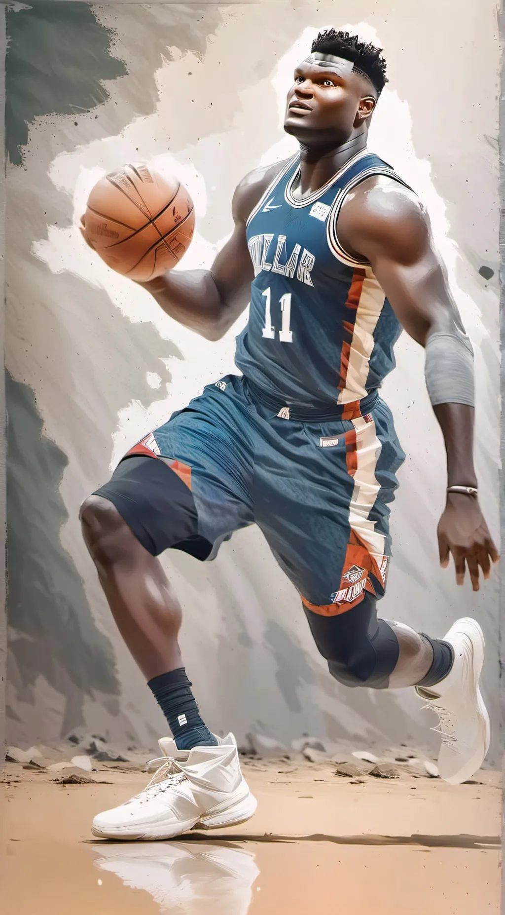 ai character: Zion Williamson/1 background