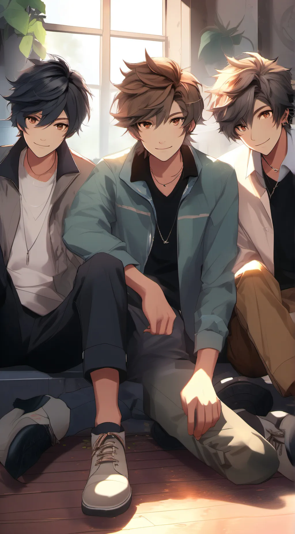 ai character: Noah, Tyler, leo background