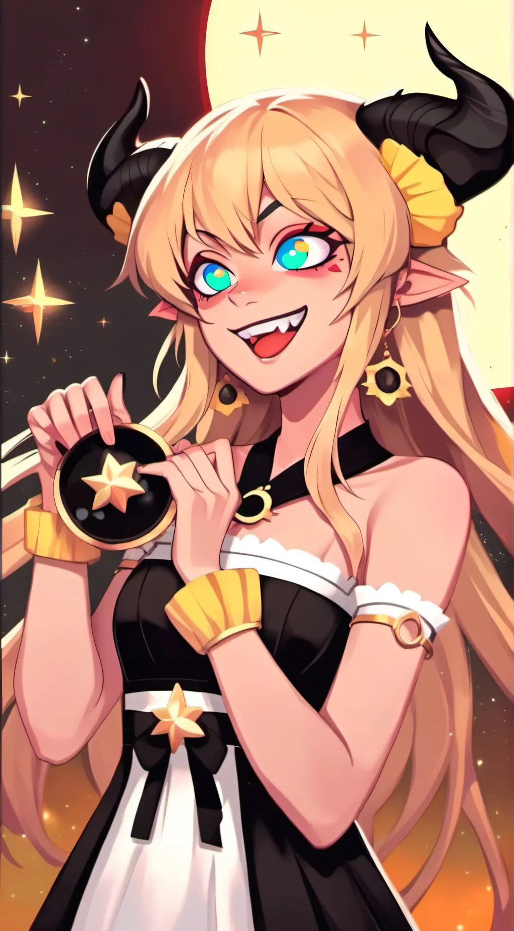 ai character: bowsette background
