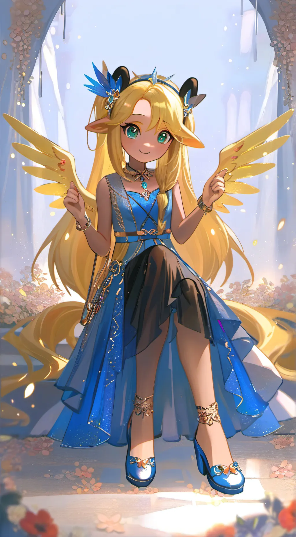 ai character: Fluttershy  background