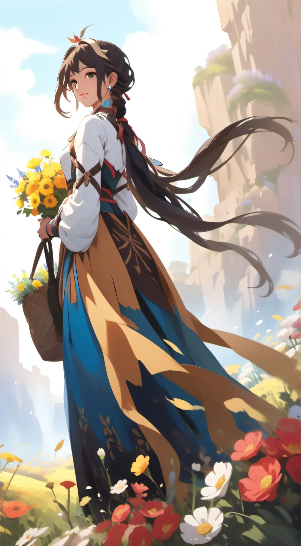 ai character: Marine  background