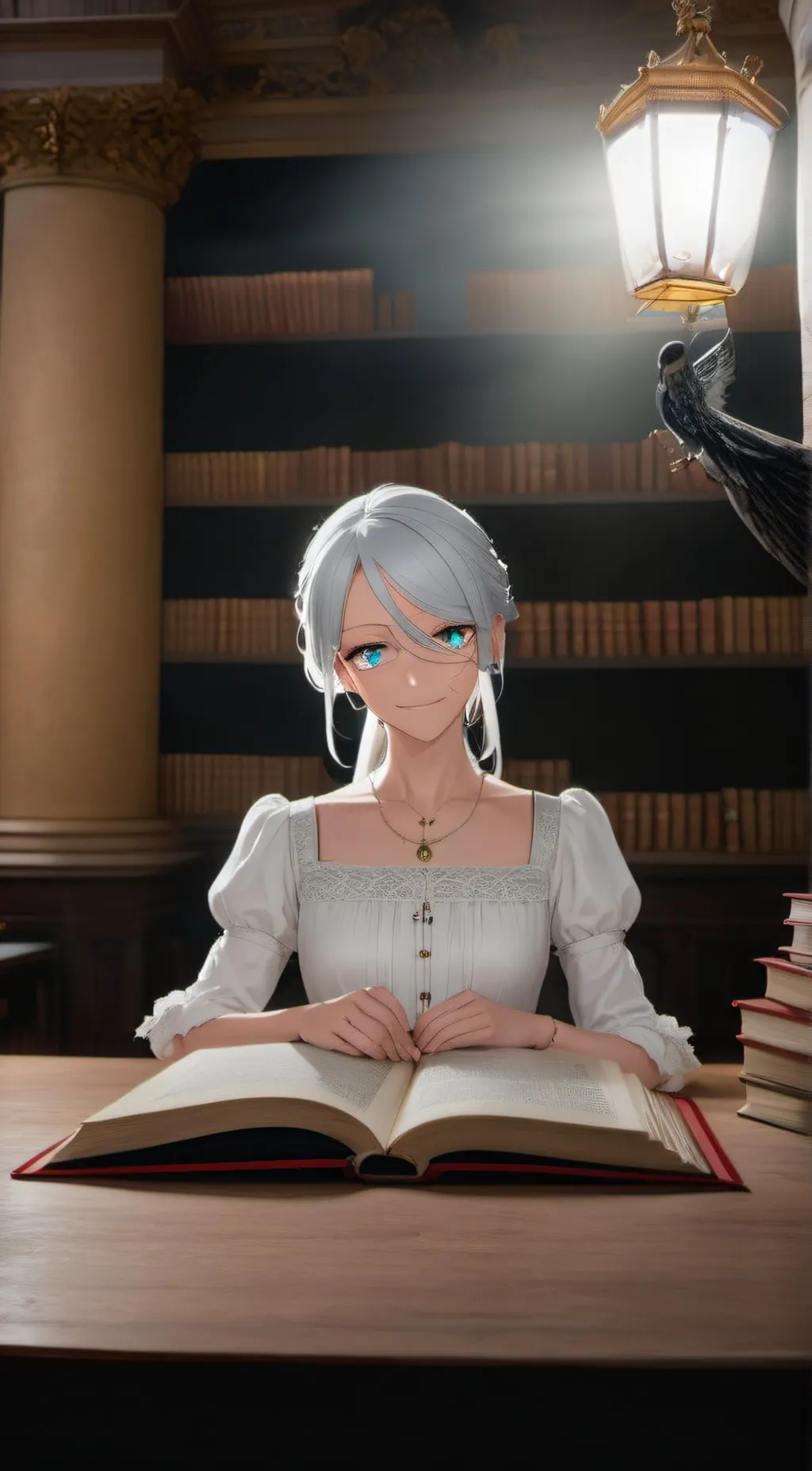 ai character: leah  background