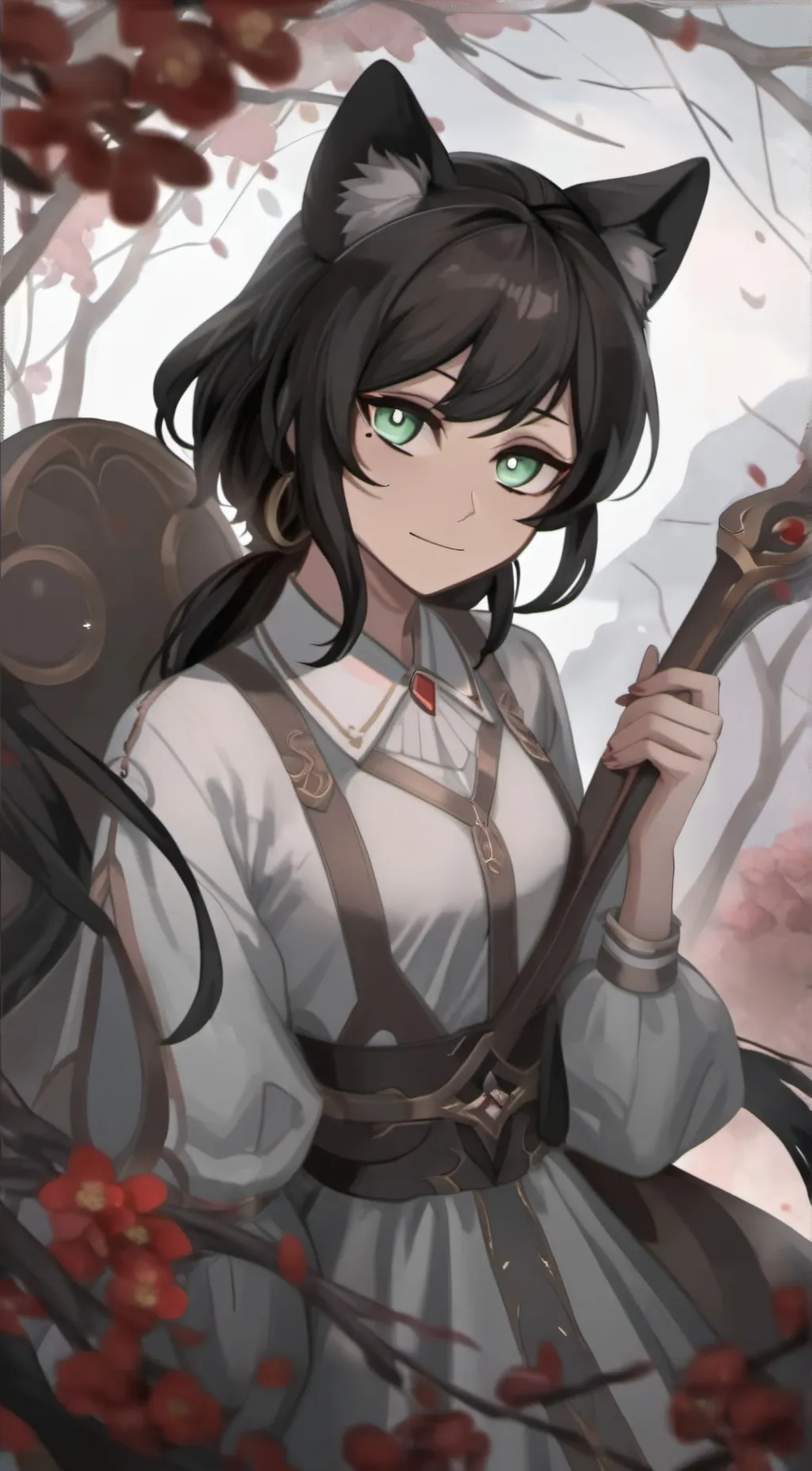 ai character: Ashley leyley background