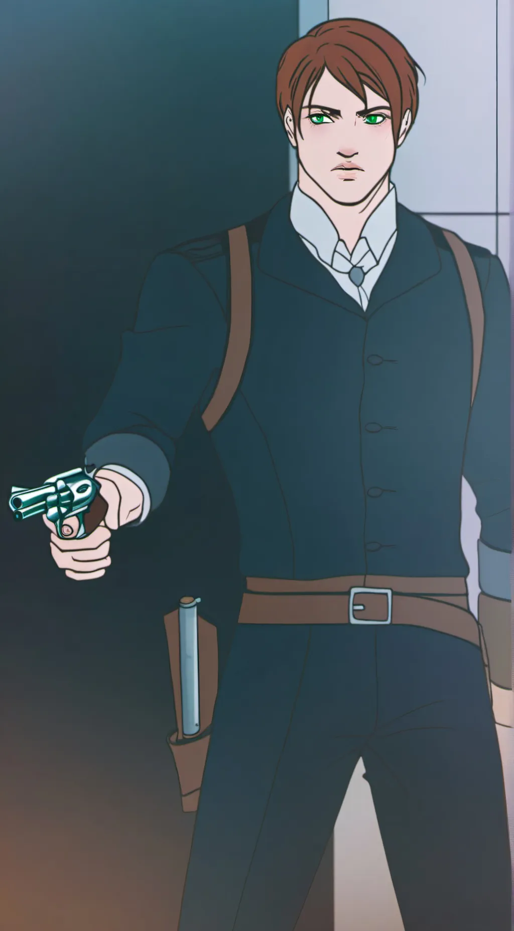 ai character: Phoenix hunter  background