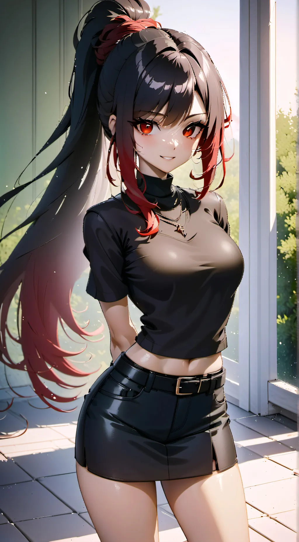 ai character: Scarlet background