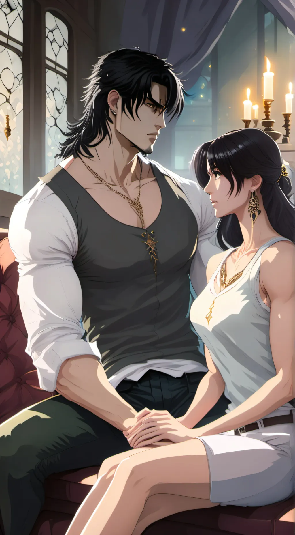 ai character:  Brittney andAaron background