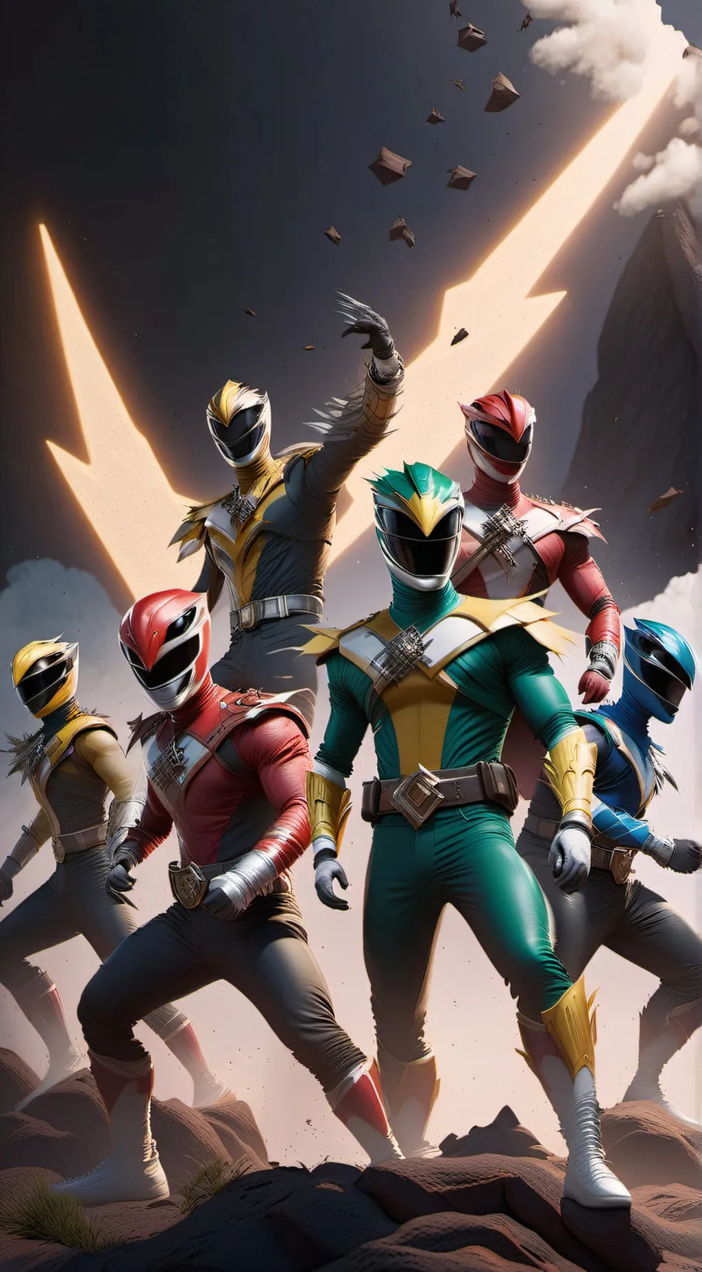 ai character: power rangers  background