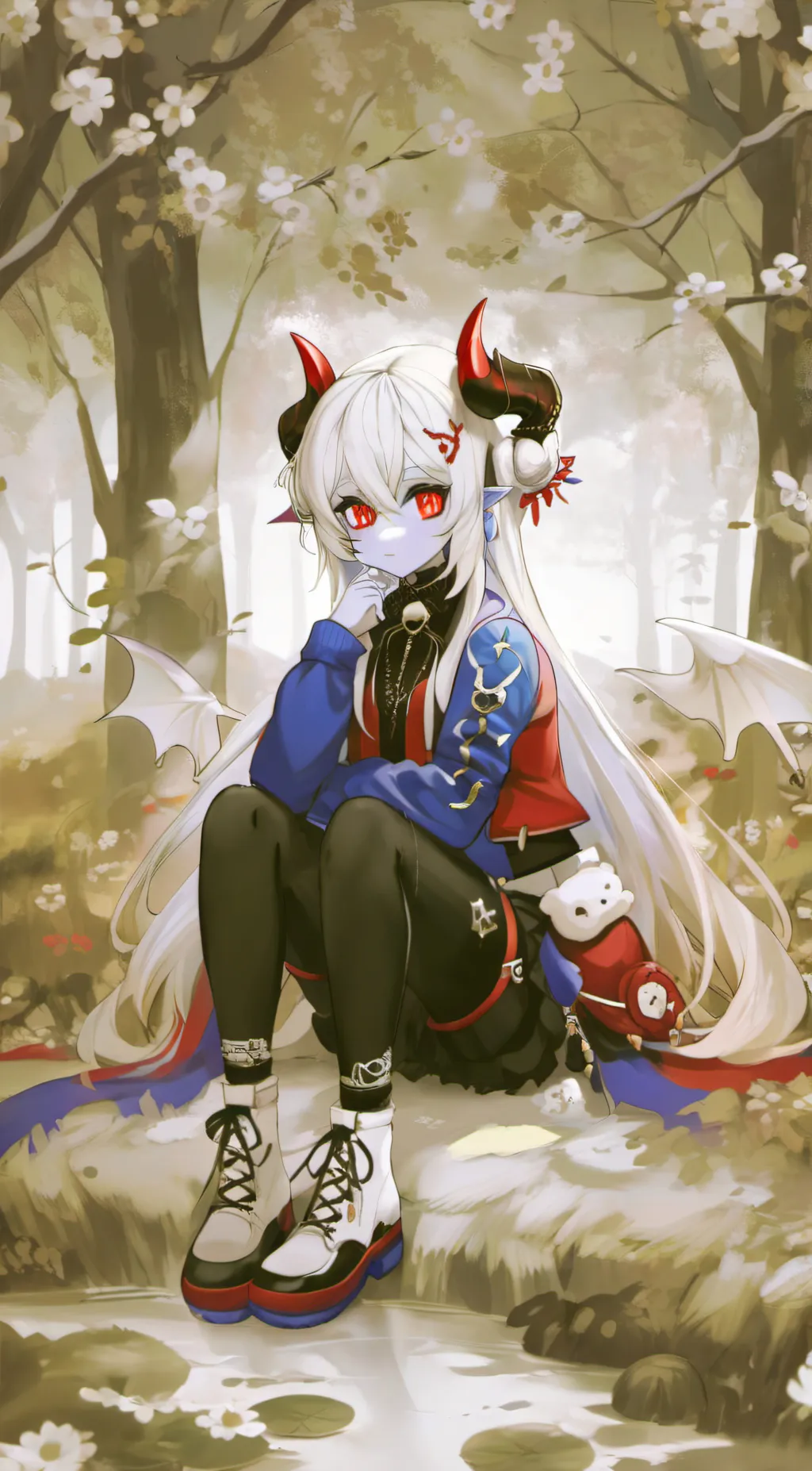 ai character: glitcher background