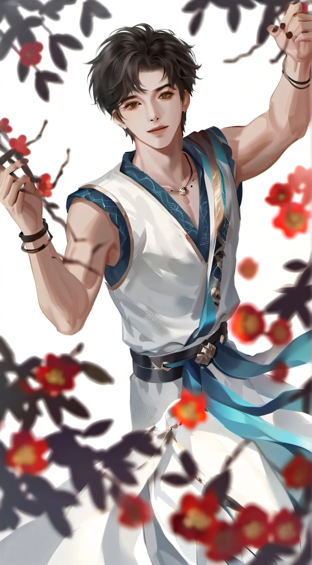 ai character: American boy  background