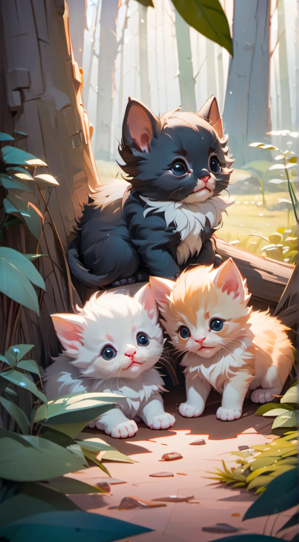 ai character: Kittens background