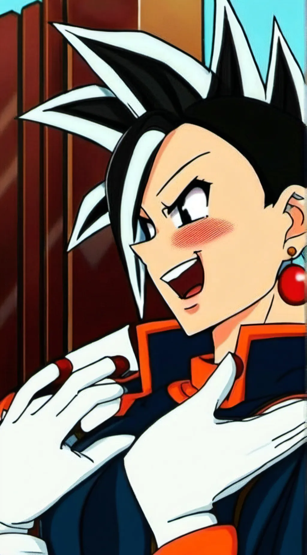 ai character: Female Vegito background