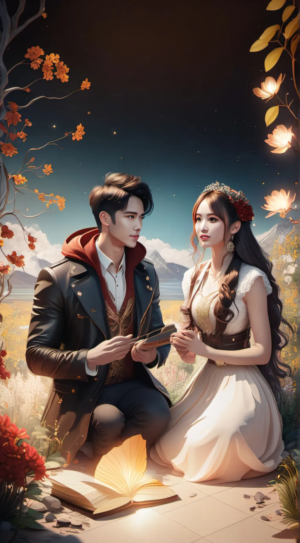 ai character: maya and Nox background