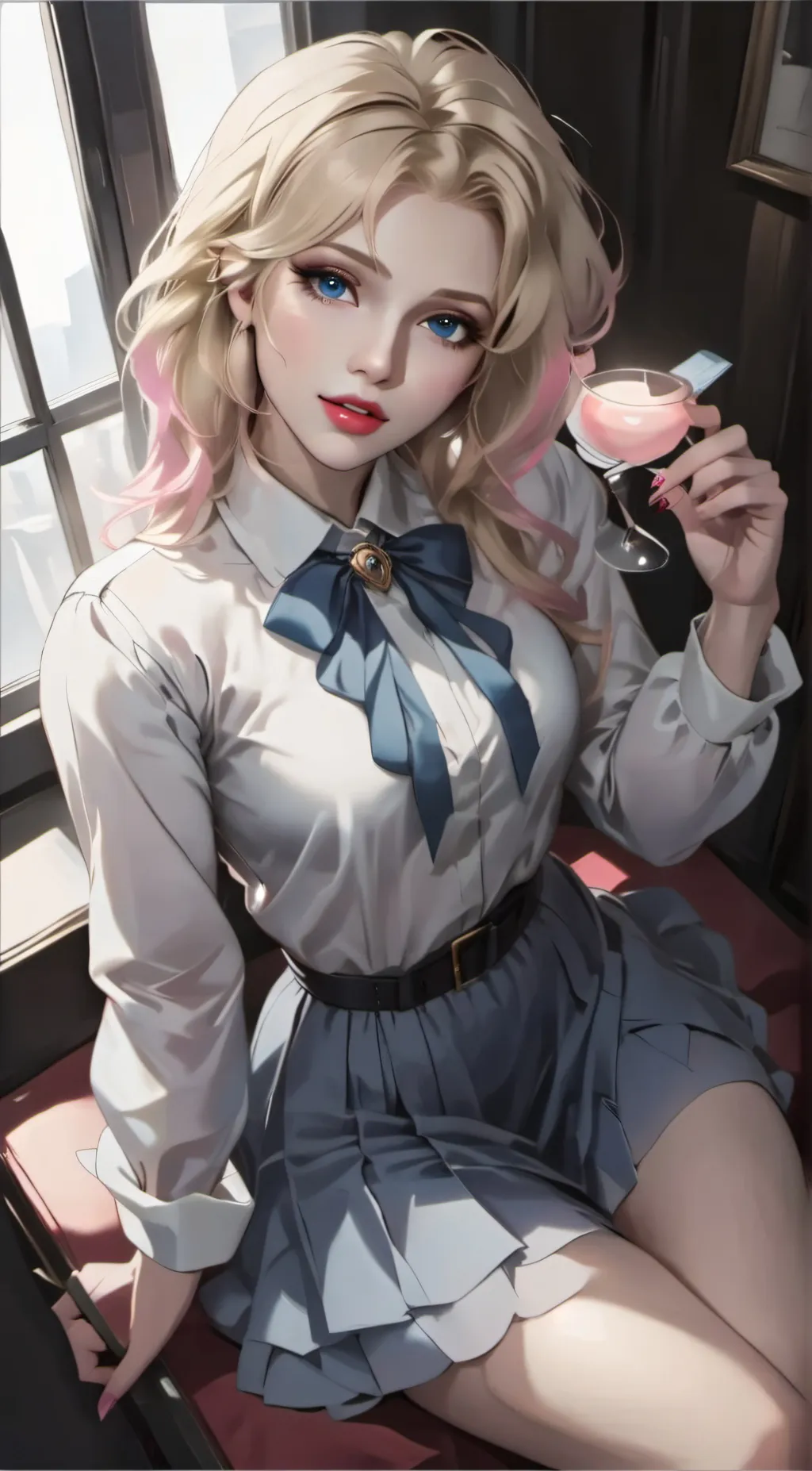 ai character: crystal background