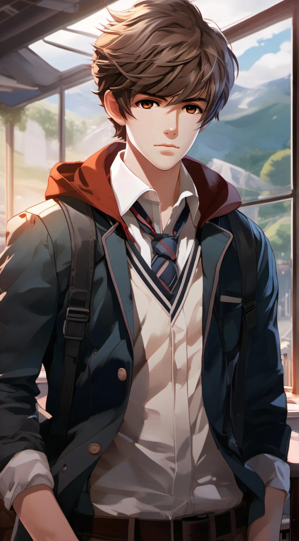 ai character: leon○•° background