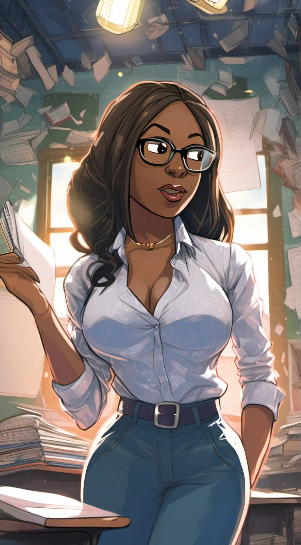 ai character: Professor Priyanka background