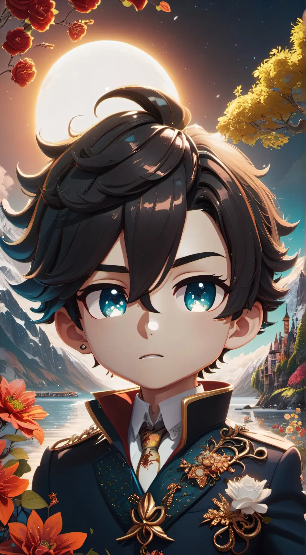 ai character: popular boy background