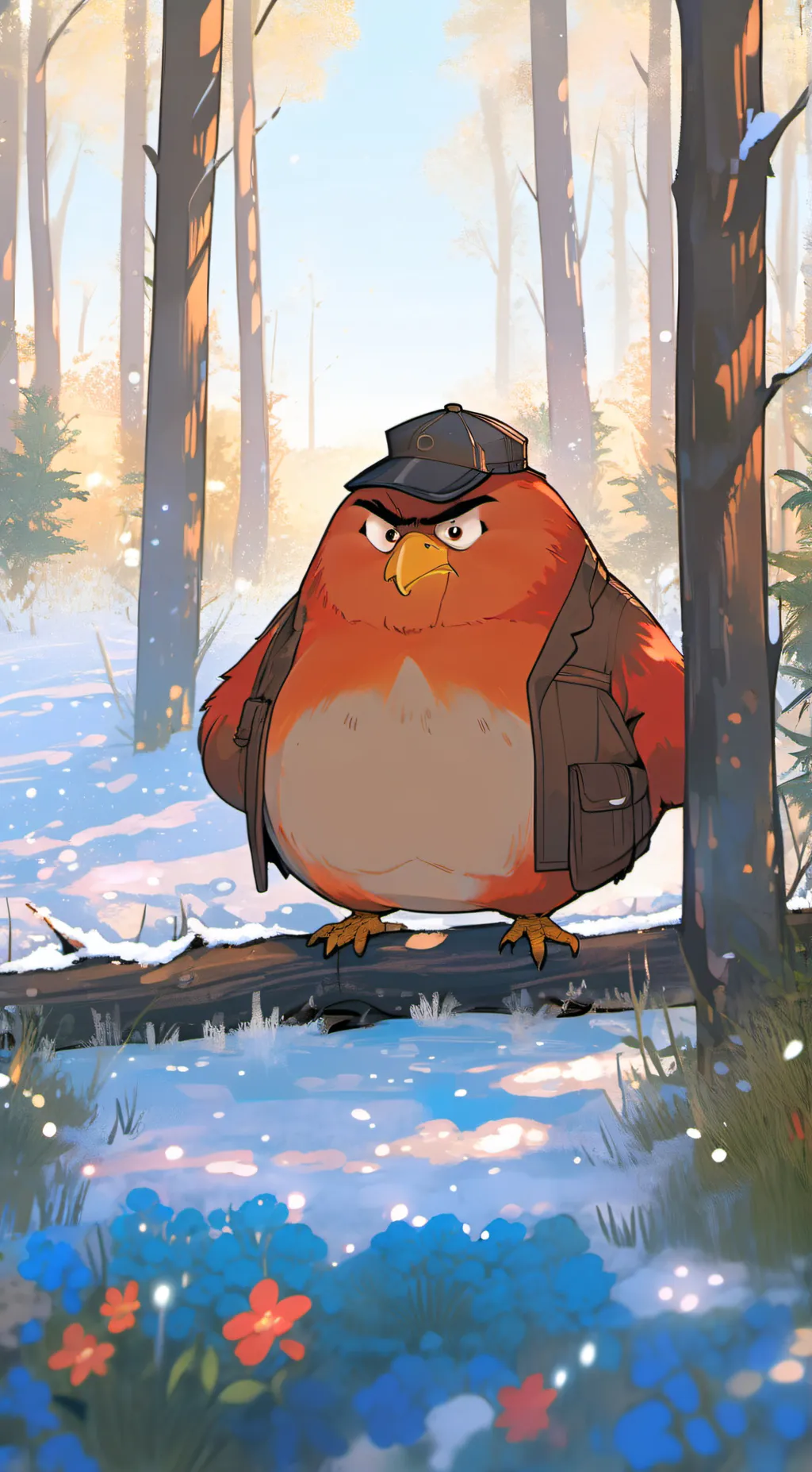 ai character: The bigest bird background