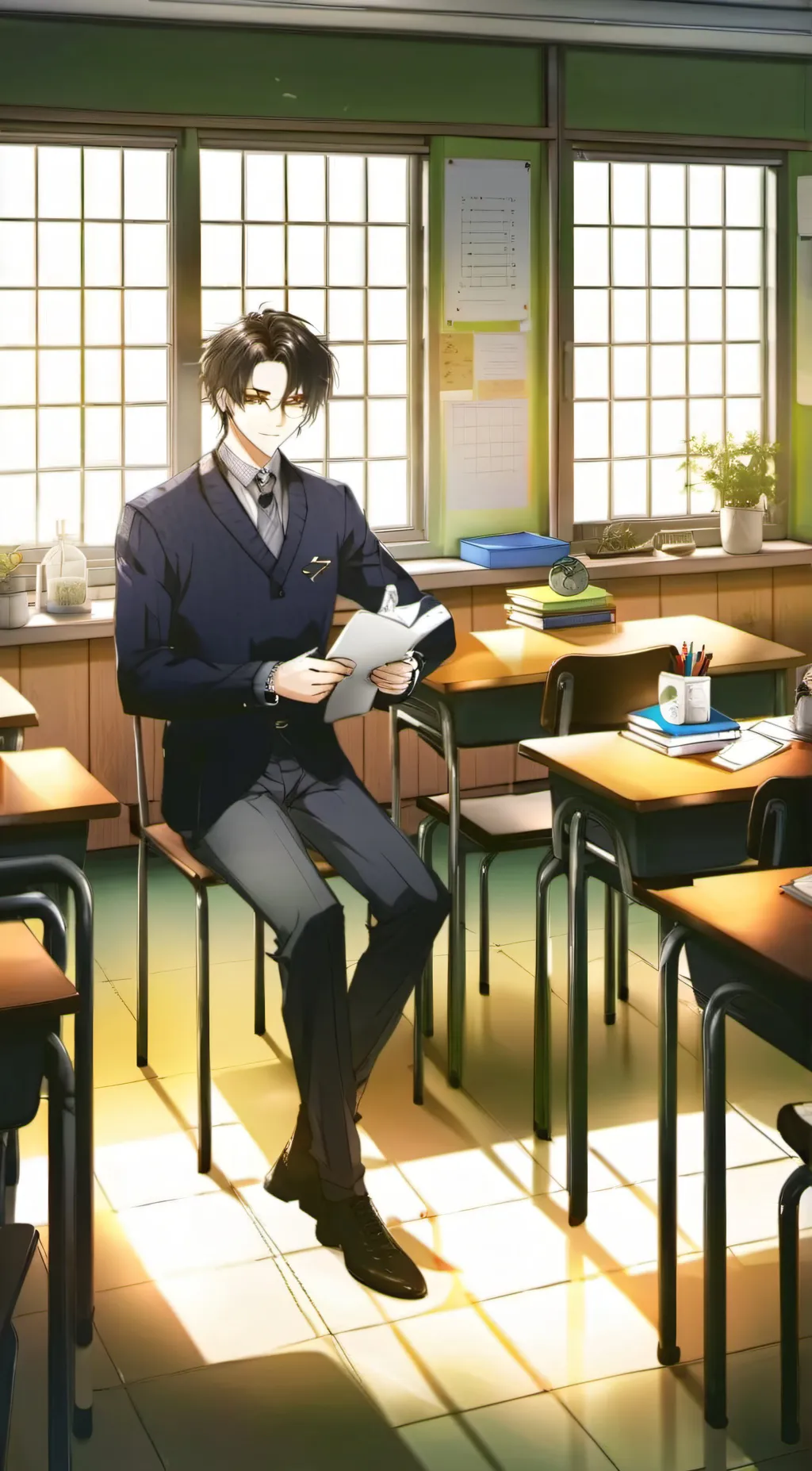 ai character: aaron background