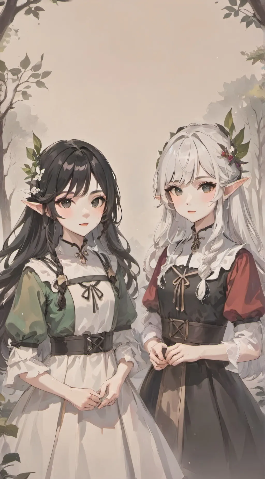 ai character: Jade and Ruby background