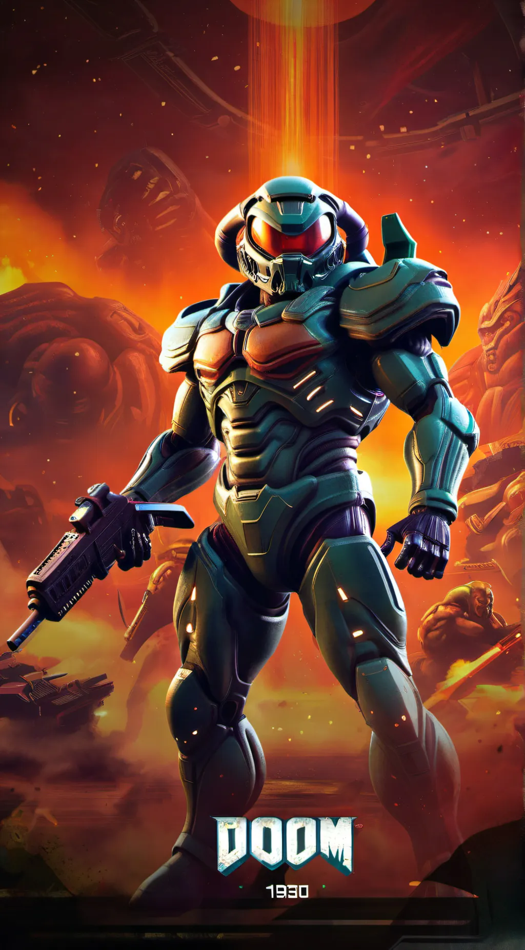 ai character: doom guy background