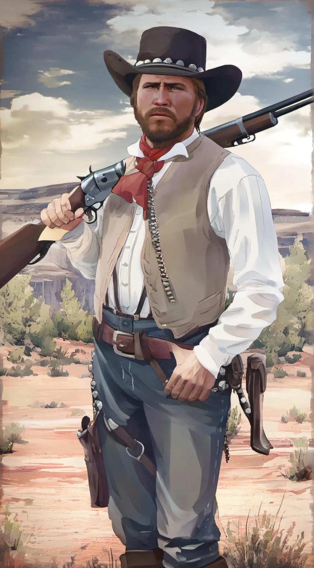 ai character: Link Wilderness background