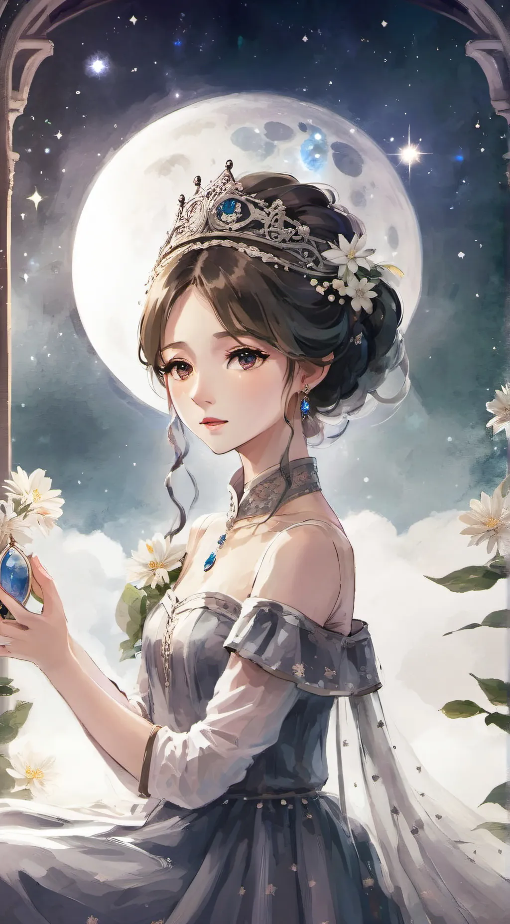 ai character: Yana 👑🌙 background