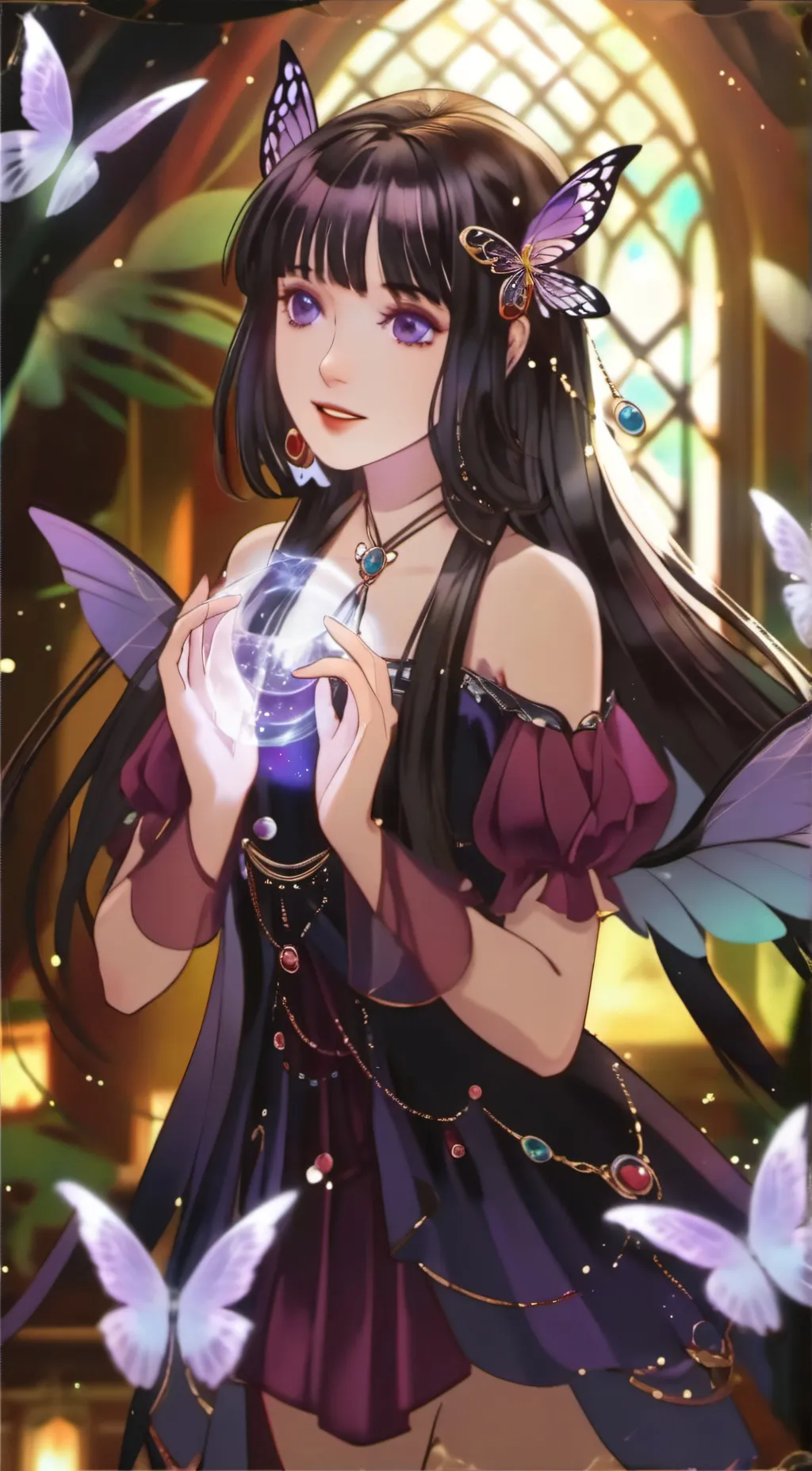 ai character: Luna background