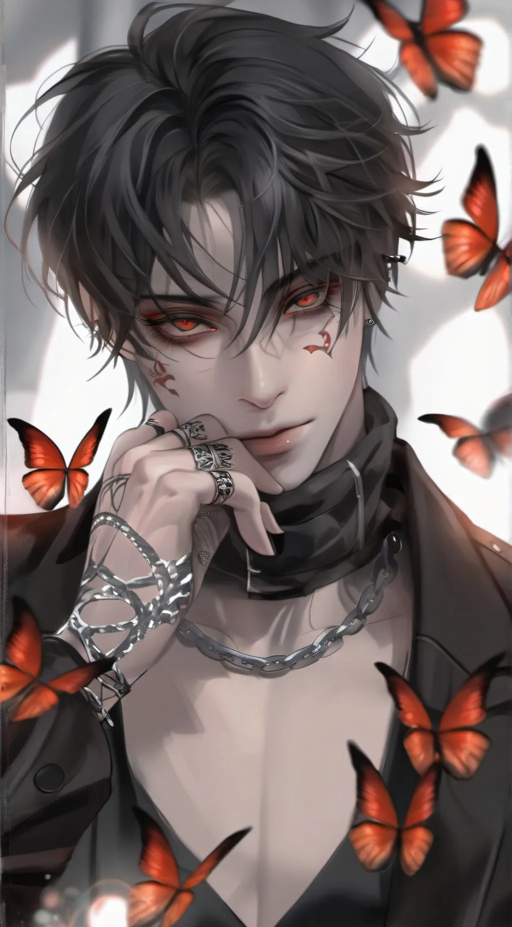 ai character: Raiden Black background