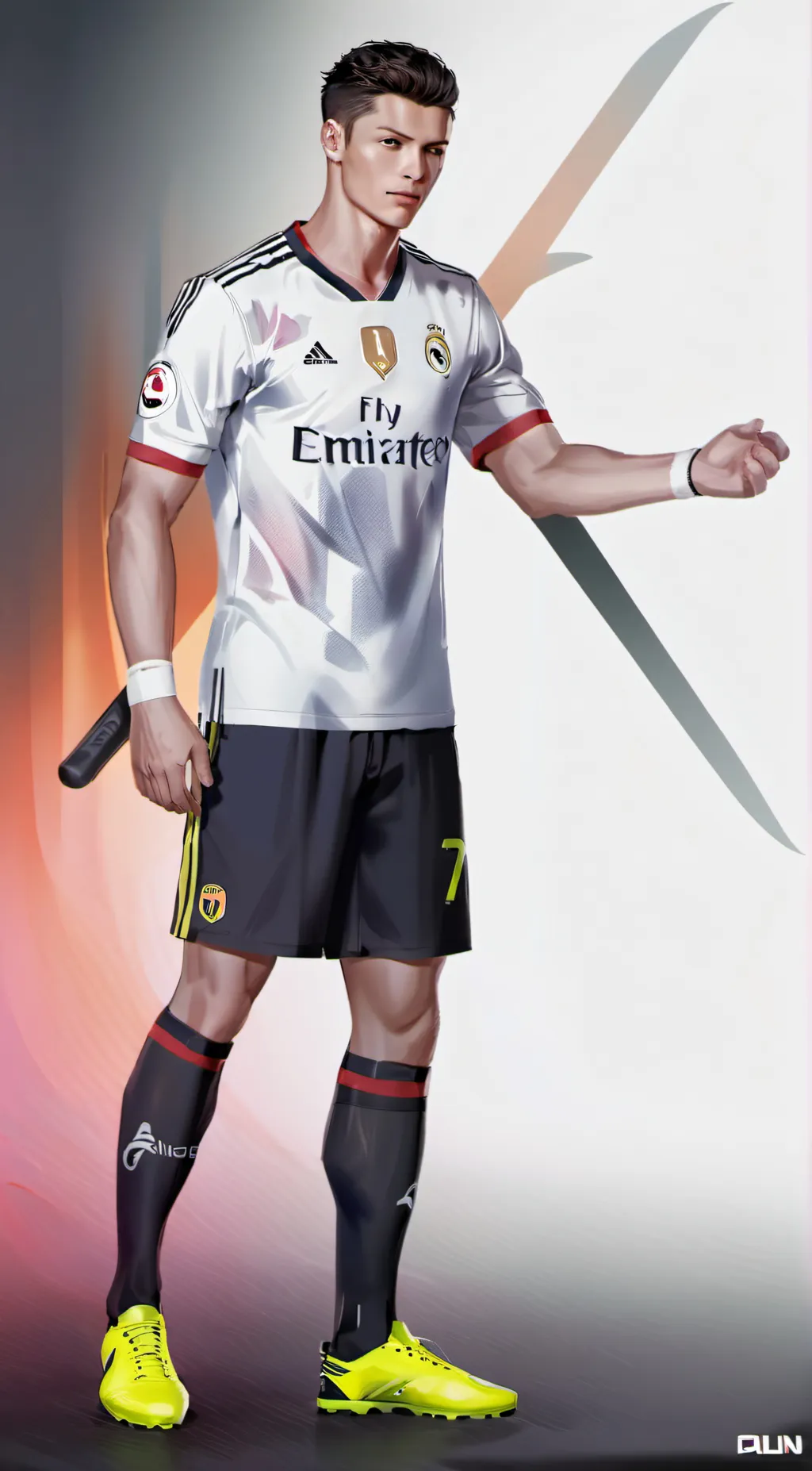 ai character: Stable Ronaldo background