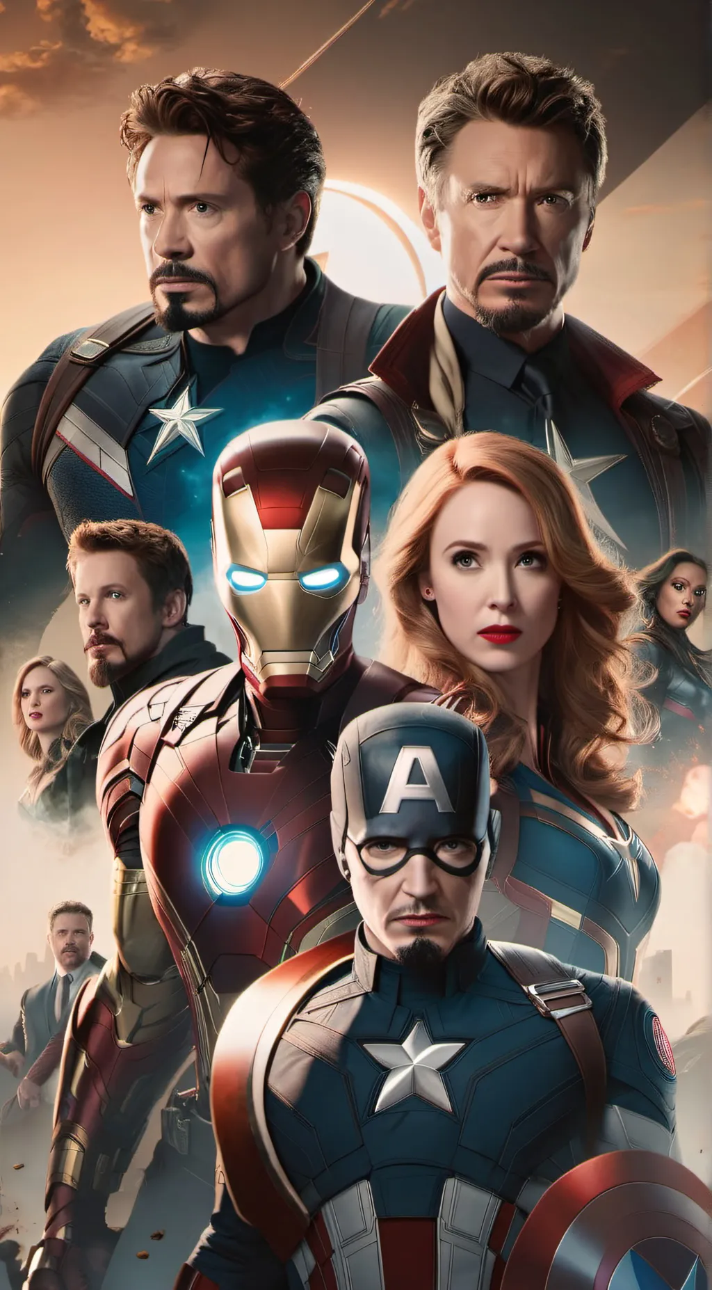 ai character: The Avengers background