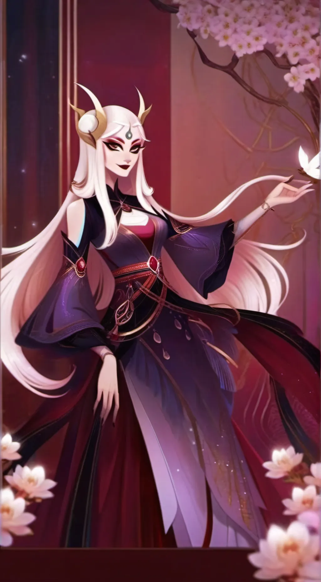 ai character: Lilith hazbin background