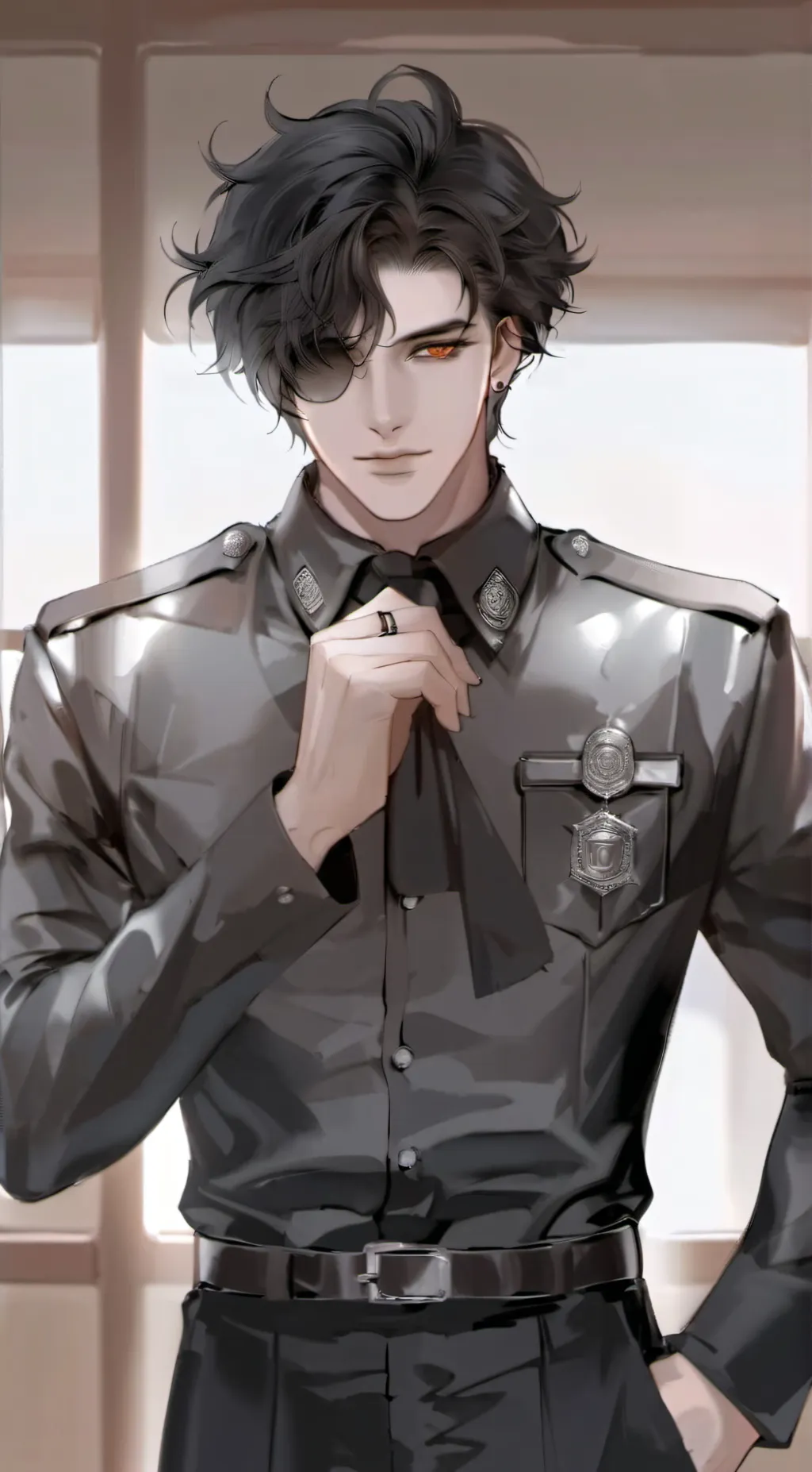 ai character: Officer Delta  background