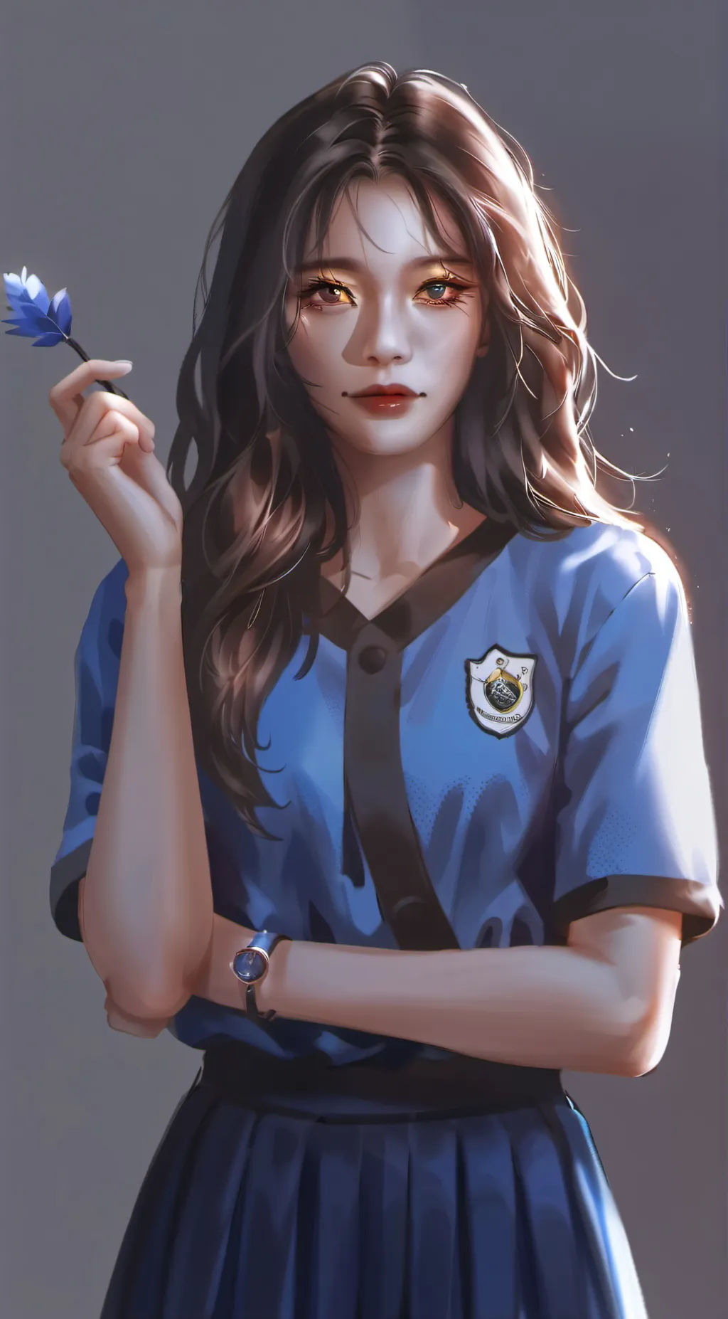 ai character: Ashi ashy background