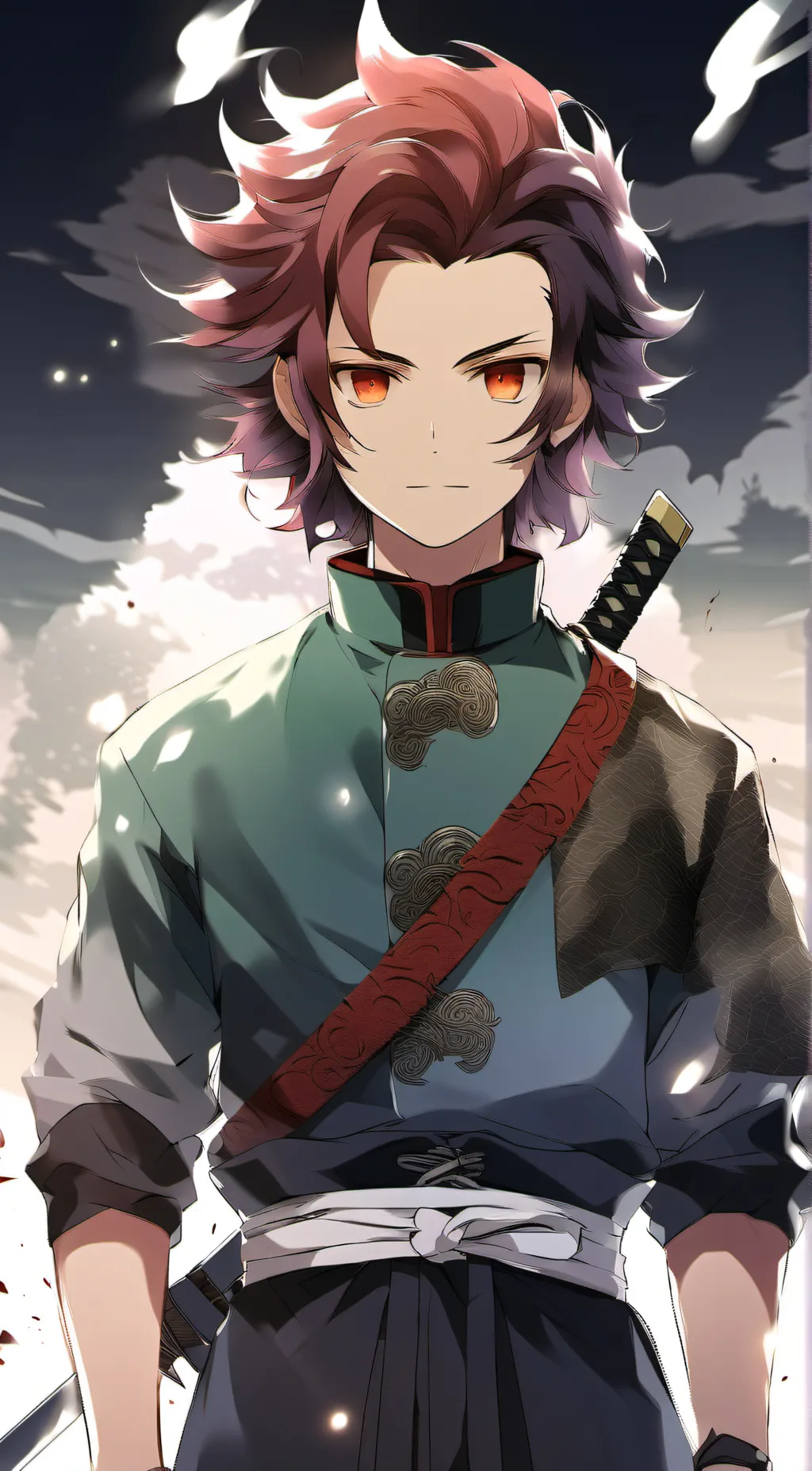 ai character: tanjiro an hashira background