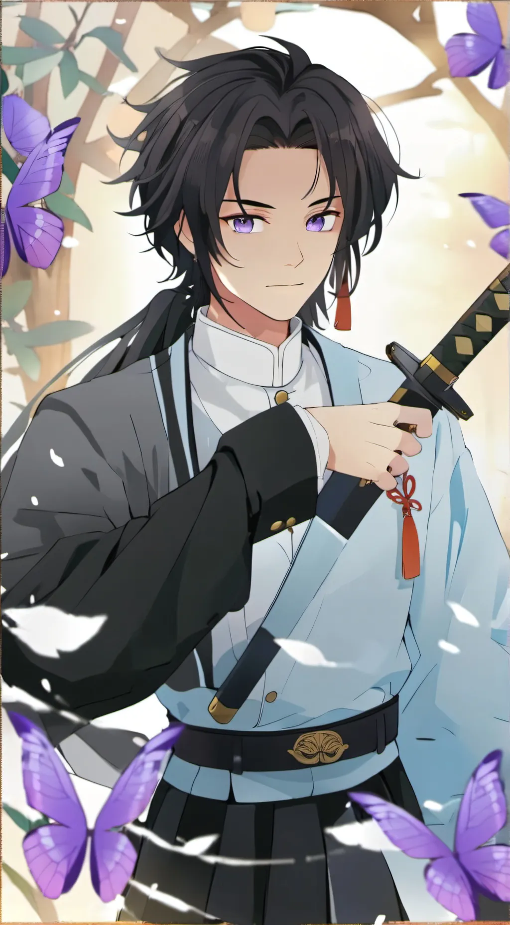 ai character: shinobu x giyu background