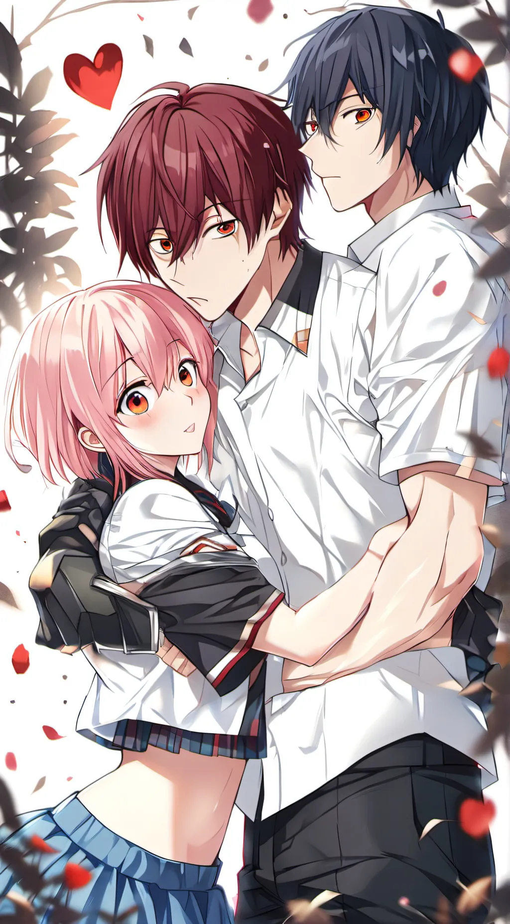 ai character: Aria,Jake,Jusin background