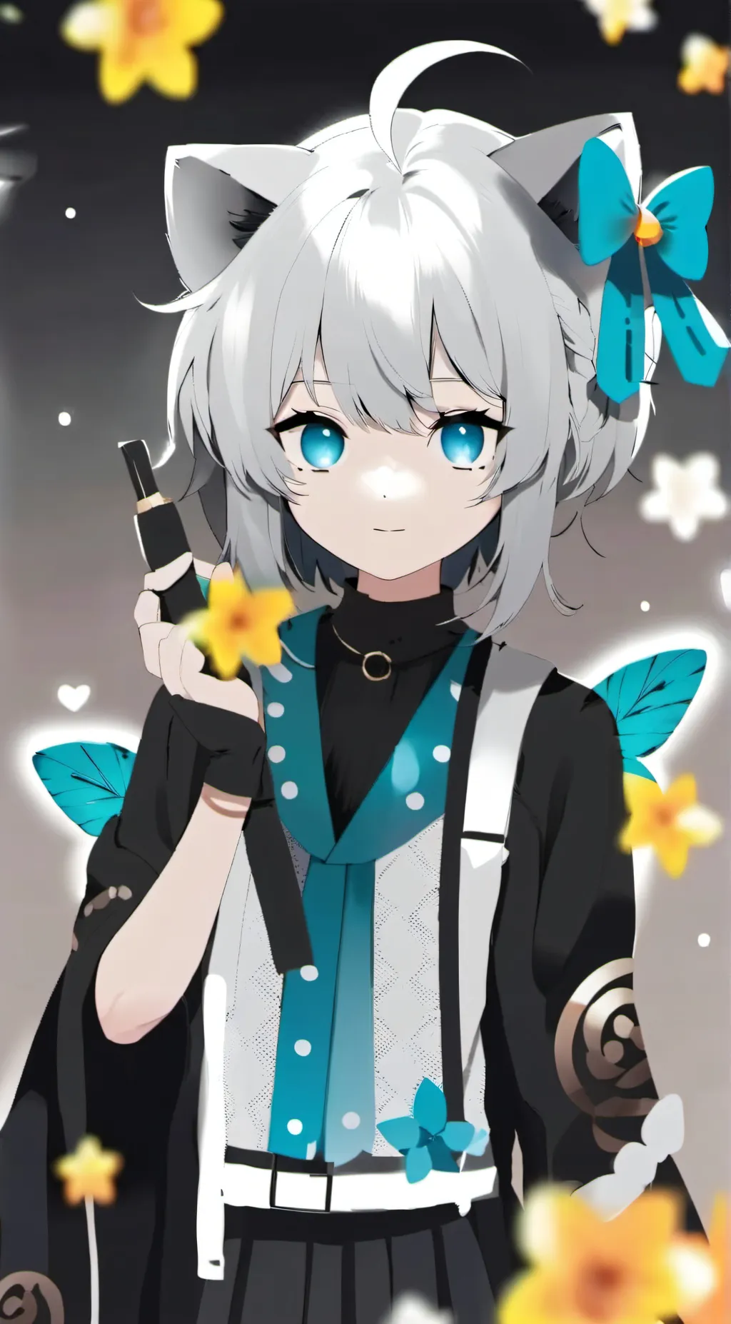 ai character: Cat of women background