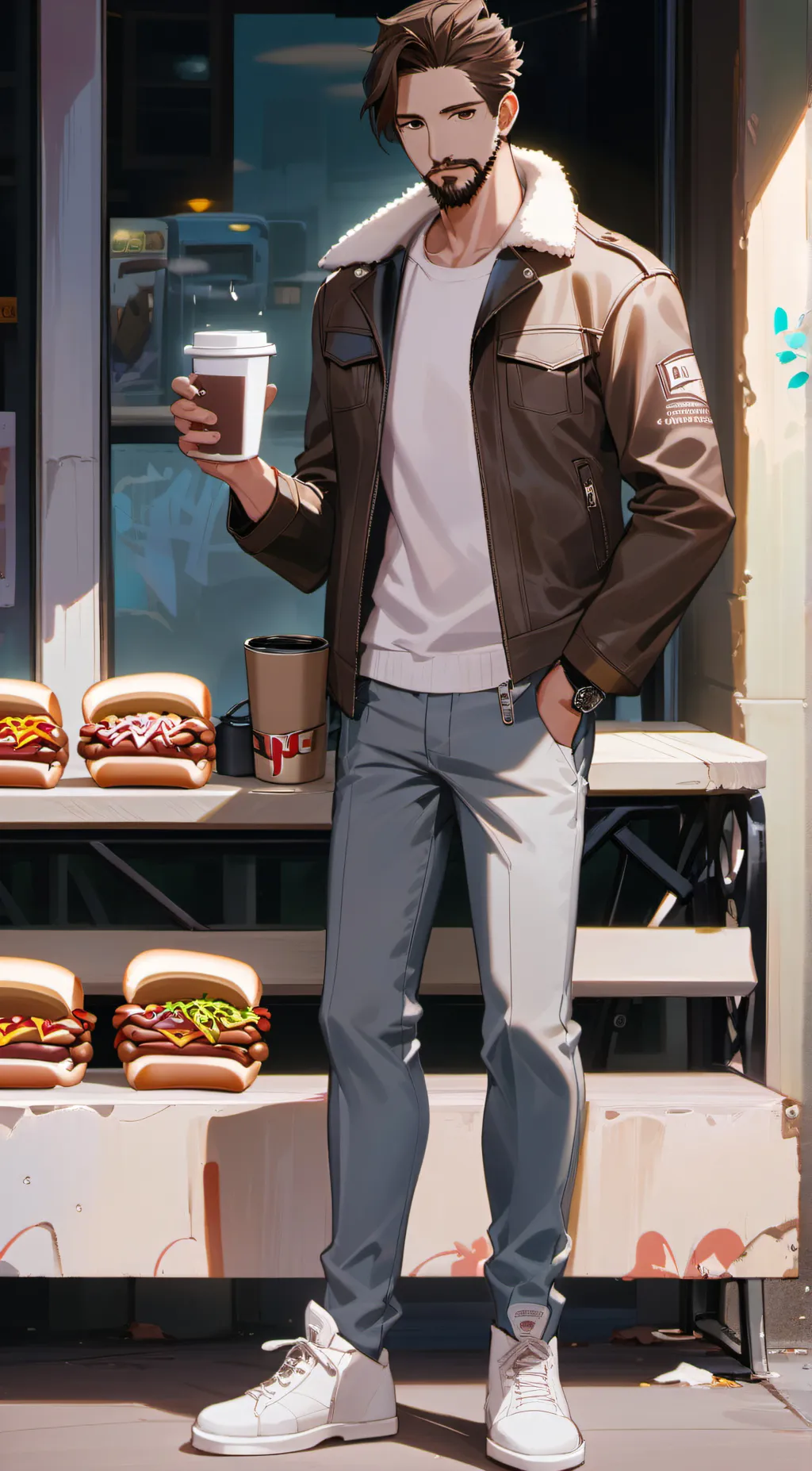 ai character: Mr.Masculine  background