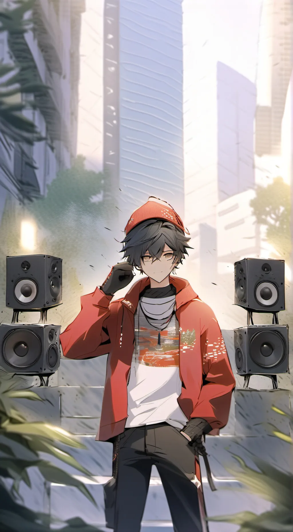 ai character: Tiny Titan Speaker background