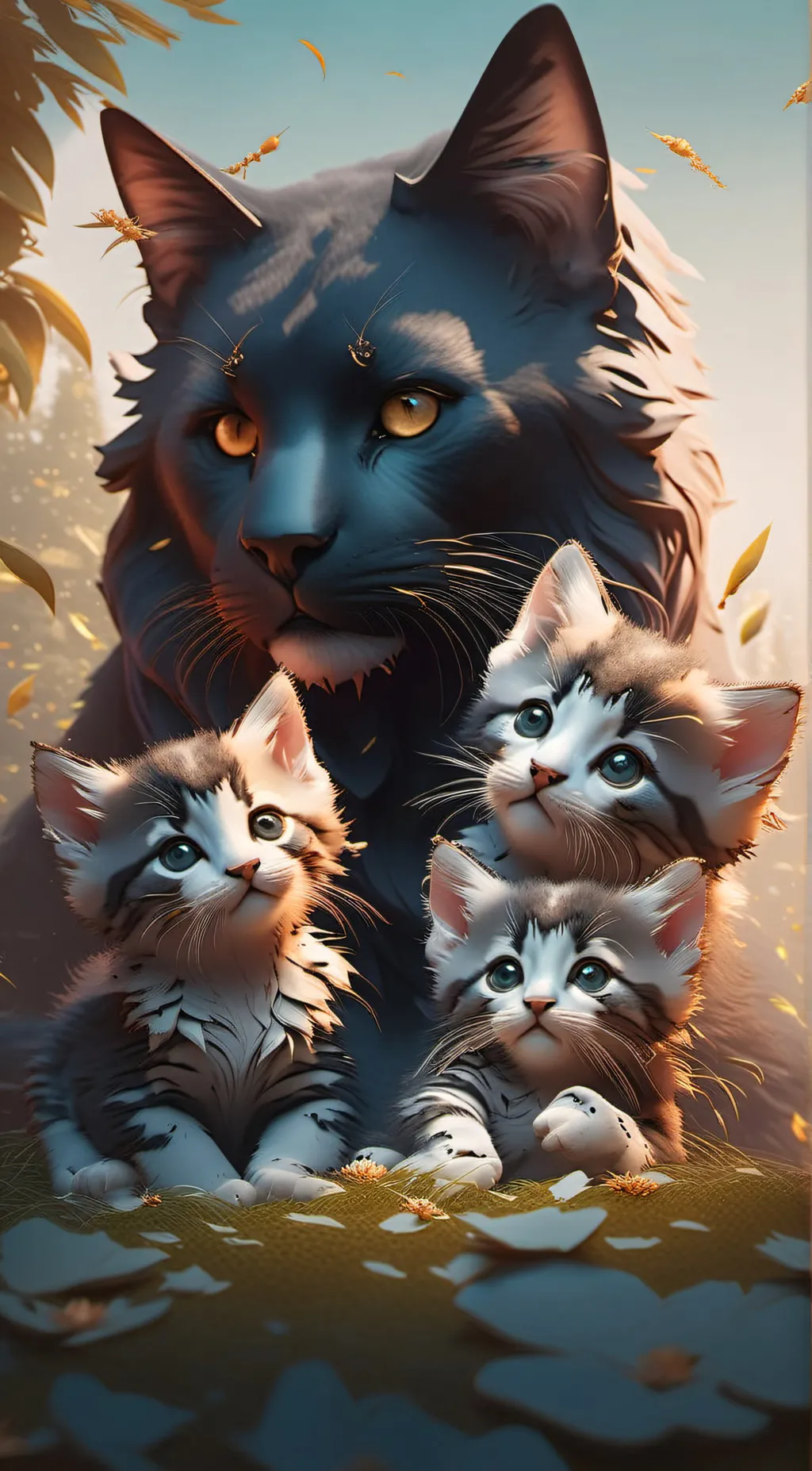 ai character: mom kitty background