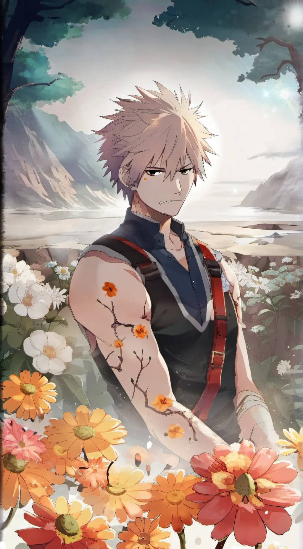 ai character: Bakugou  background