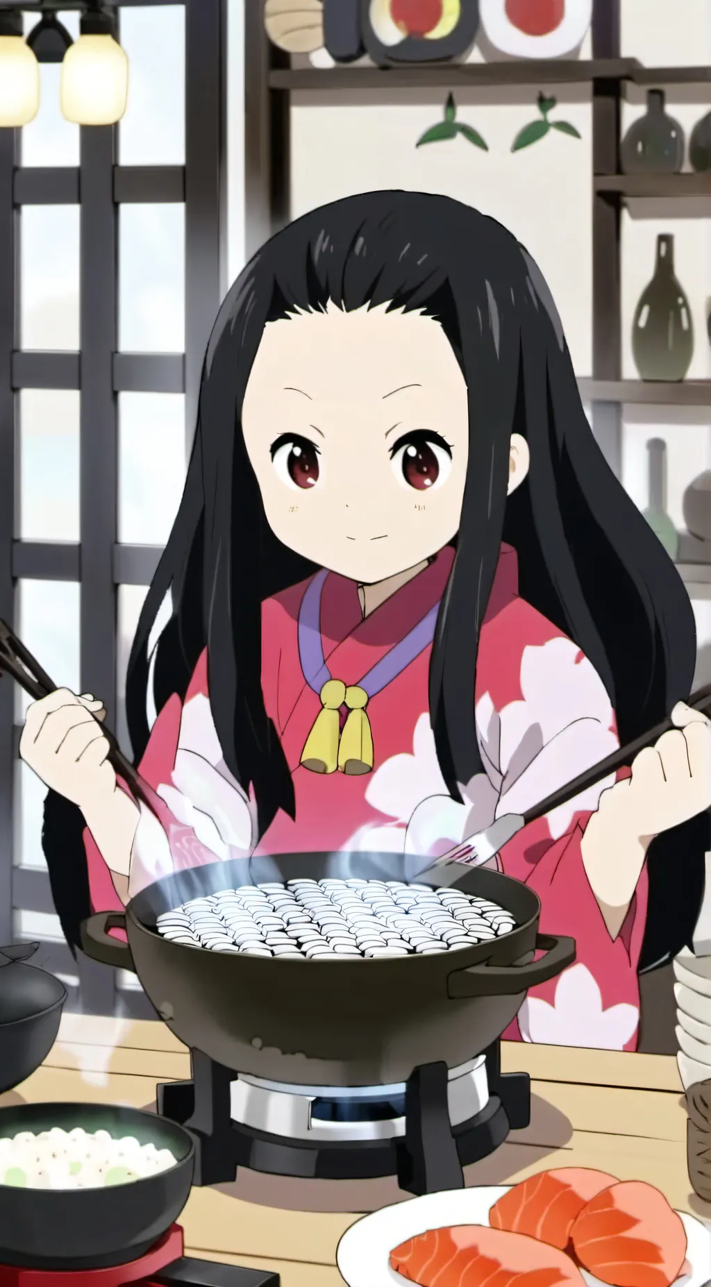 ai character: Nezuko background