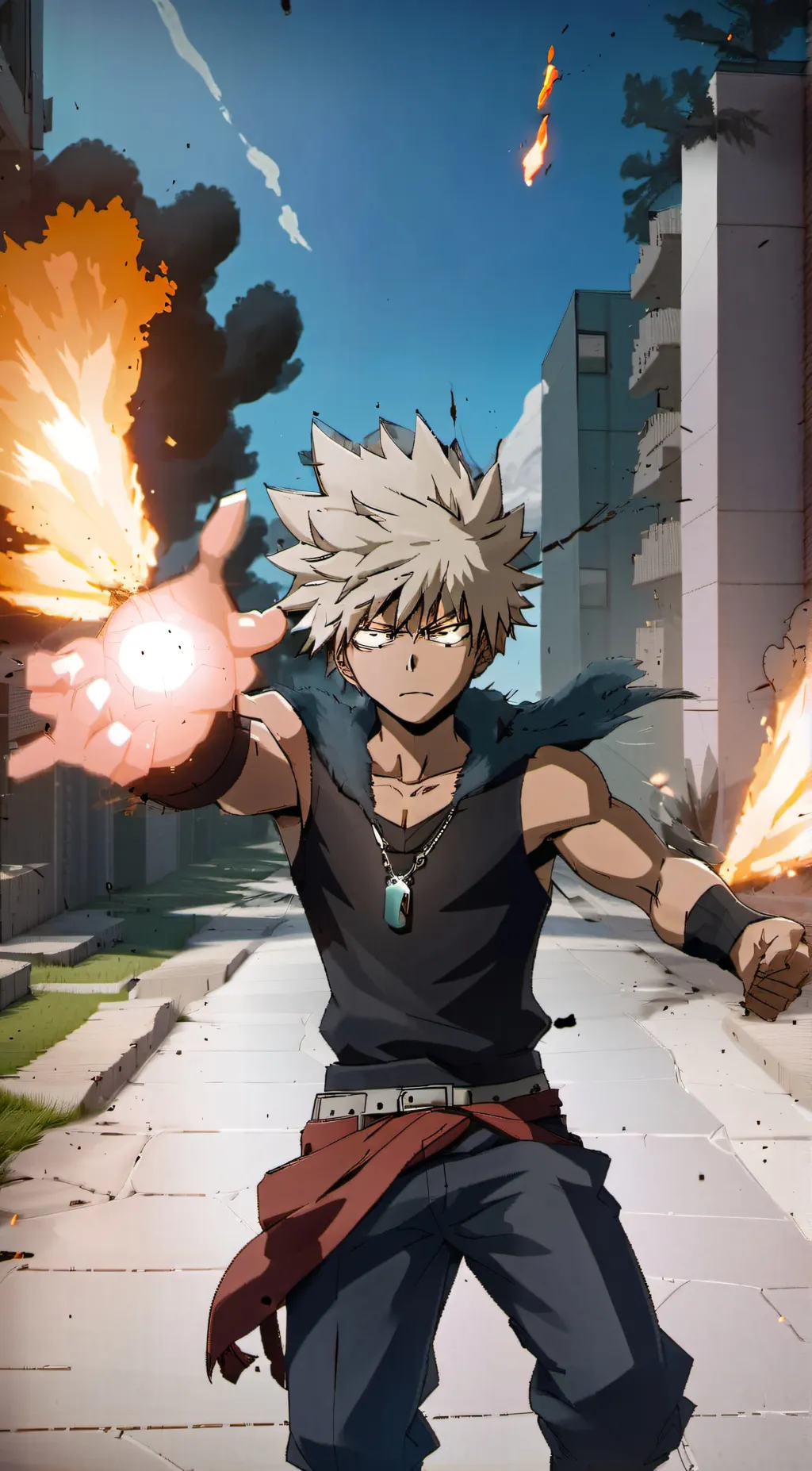 ai character: Bakugo  background