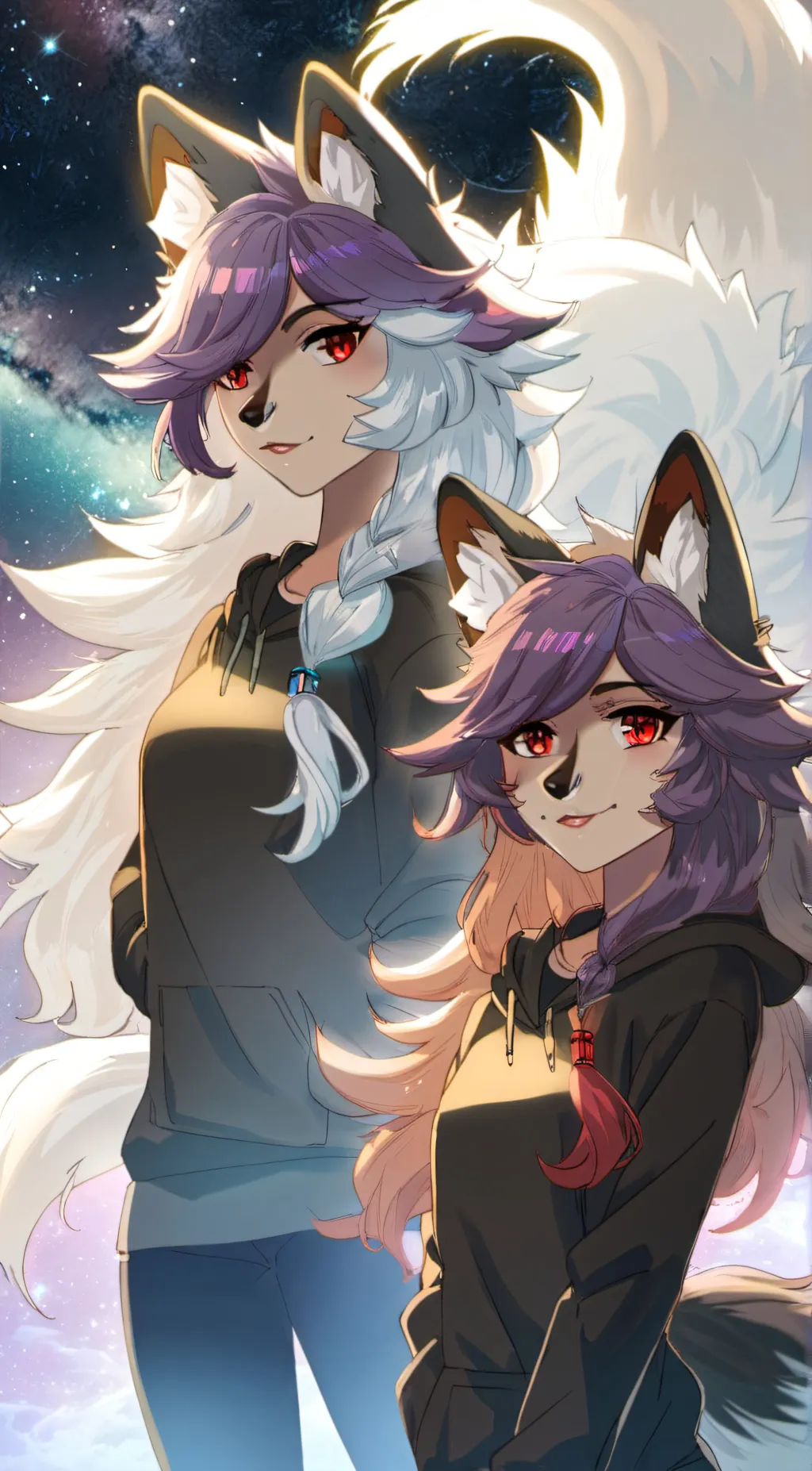 ai character: snow paws and woxy background